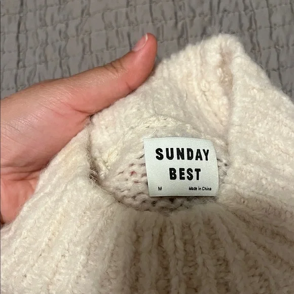 Sunday Best Cream Turtleneck Sweater - Picture 2 of 4